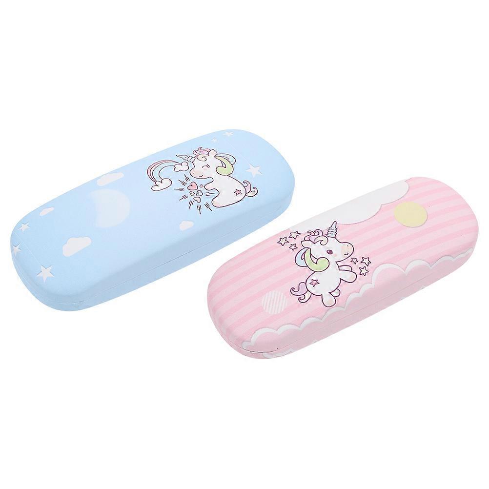 Childrens Glasses Case Scratch-Resistant Eyeglasses Case Everyday Use 6.3×2.4×1.2in Stylish 2Pcs