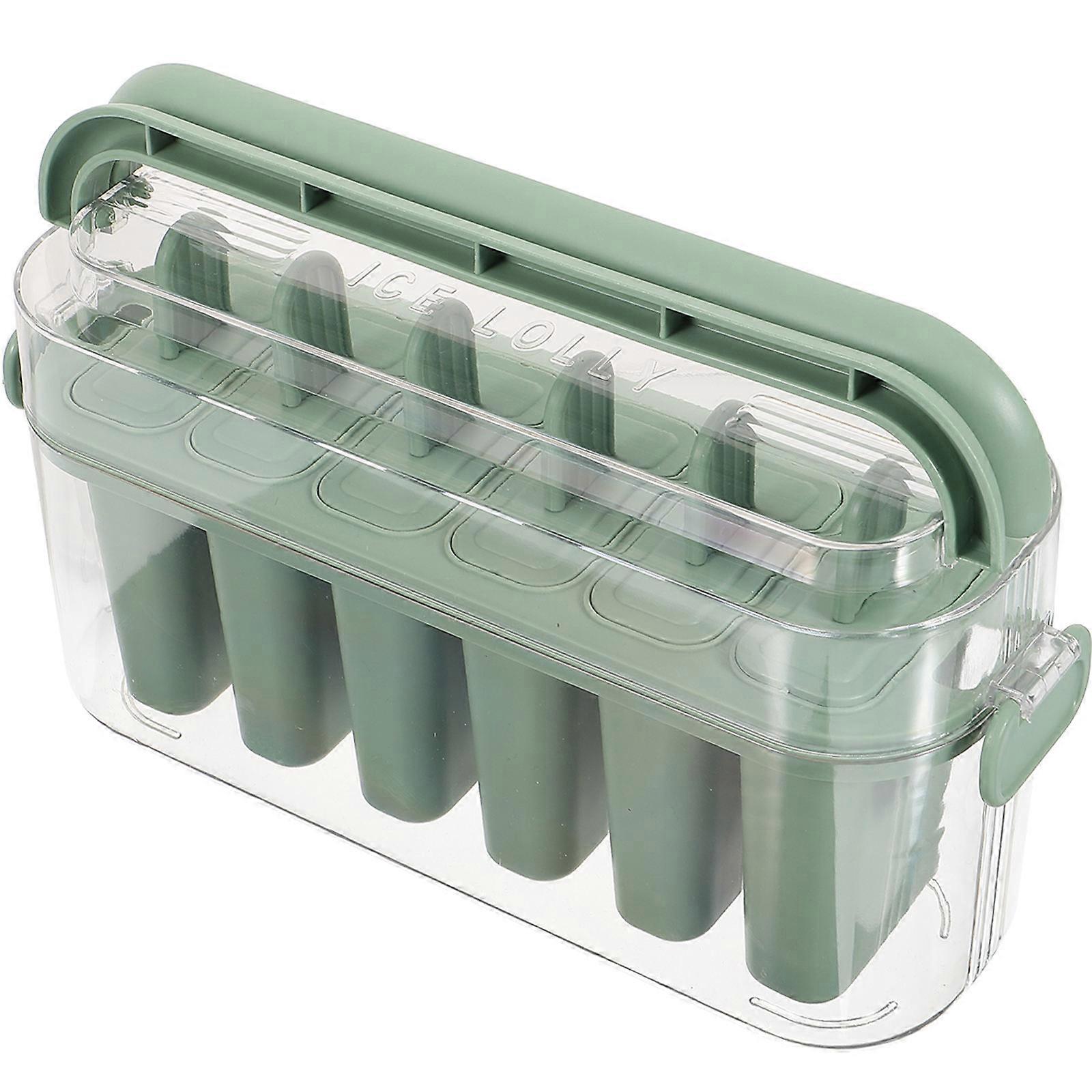 Silicon Ice Cream Mould 4 Green Silicone Ice Cream Mold for Home Use and DIY Fun