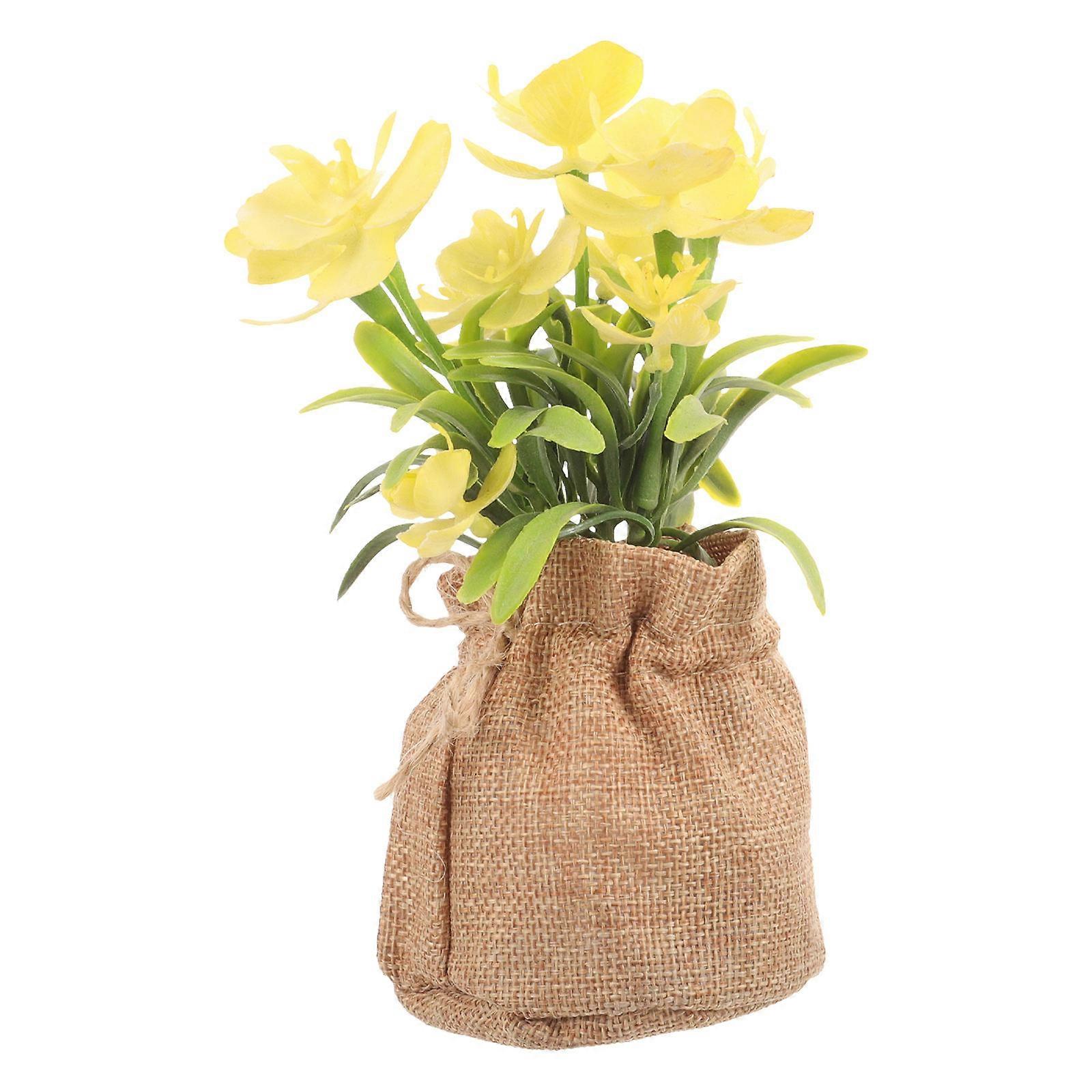 Realistic Faux Phalaenopsis Flower in Pot for Party Use Assorted Color Plastic Materials