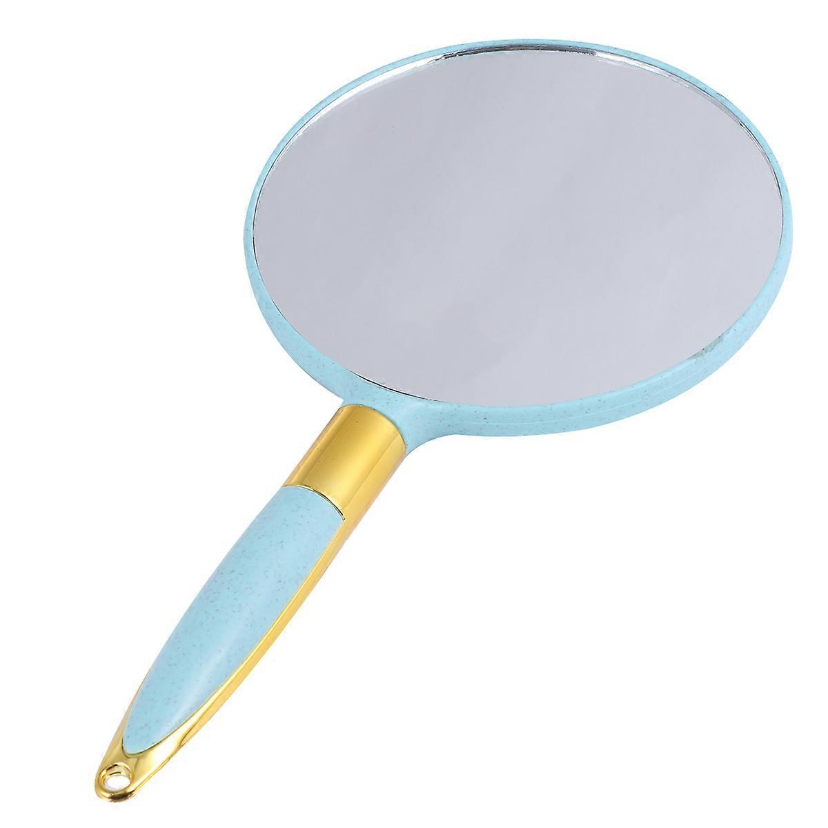 Green Handheld Vanity Mirror for Makeup with ABS Glass Material Compact and Durable 4.5 Inch