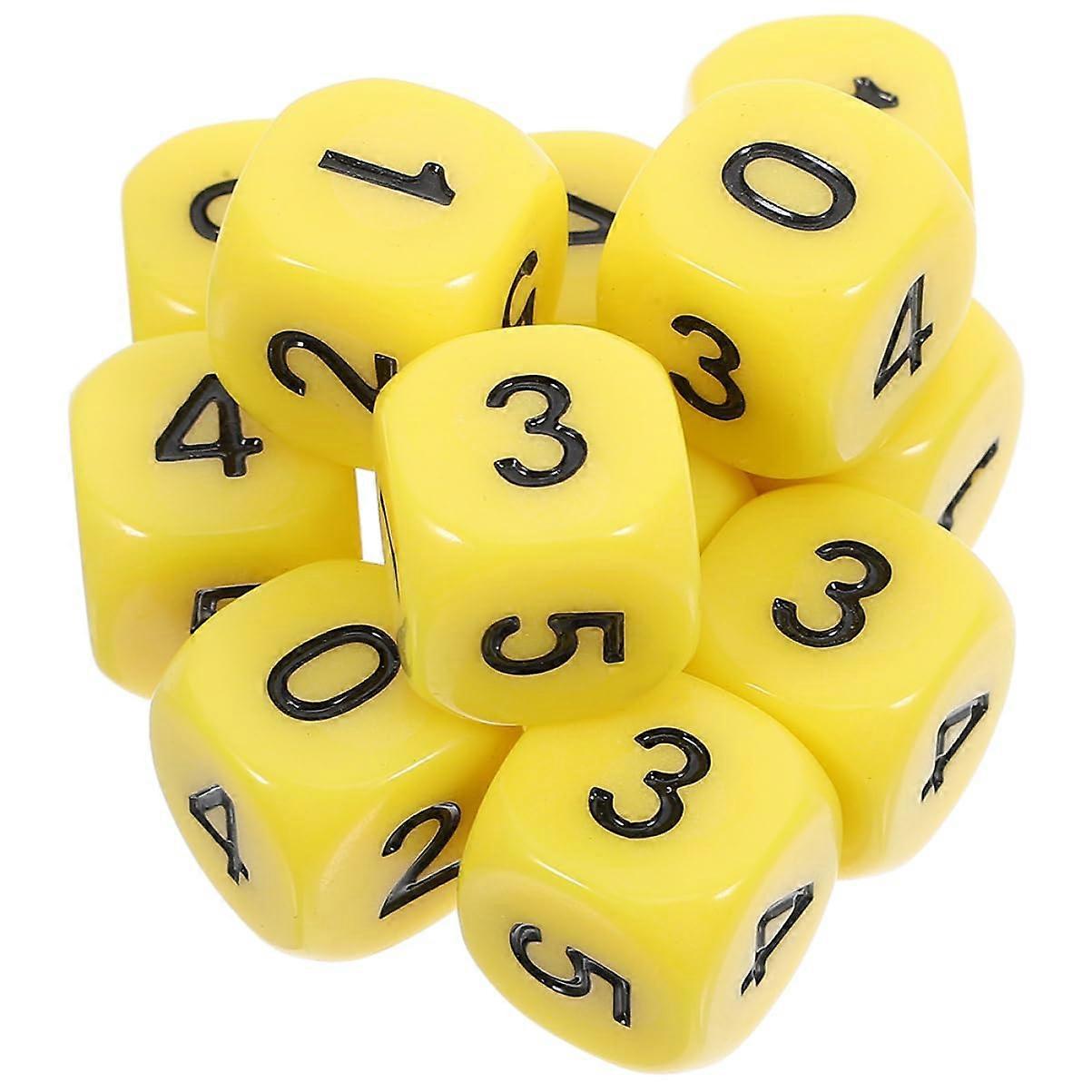 Educational Numbers 05 20Piece Acrylic Sided Dice for Classroom Games Boys and Girls Learning