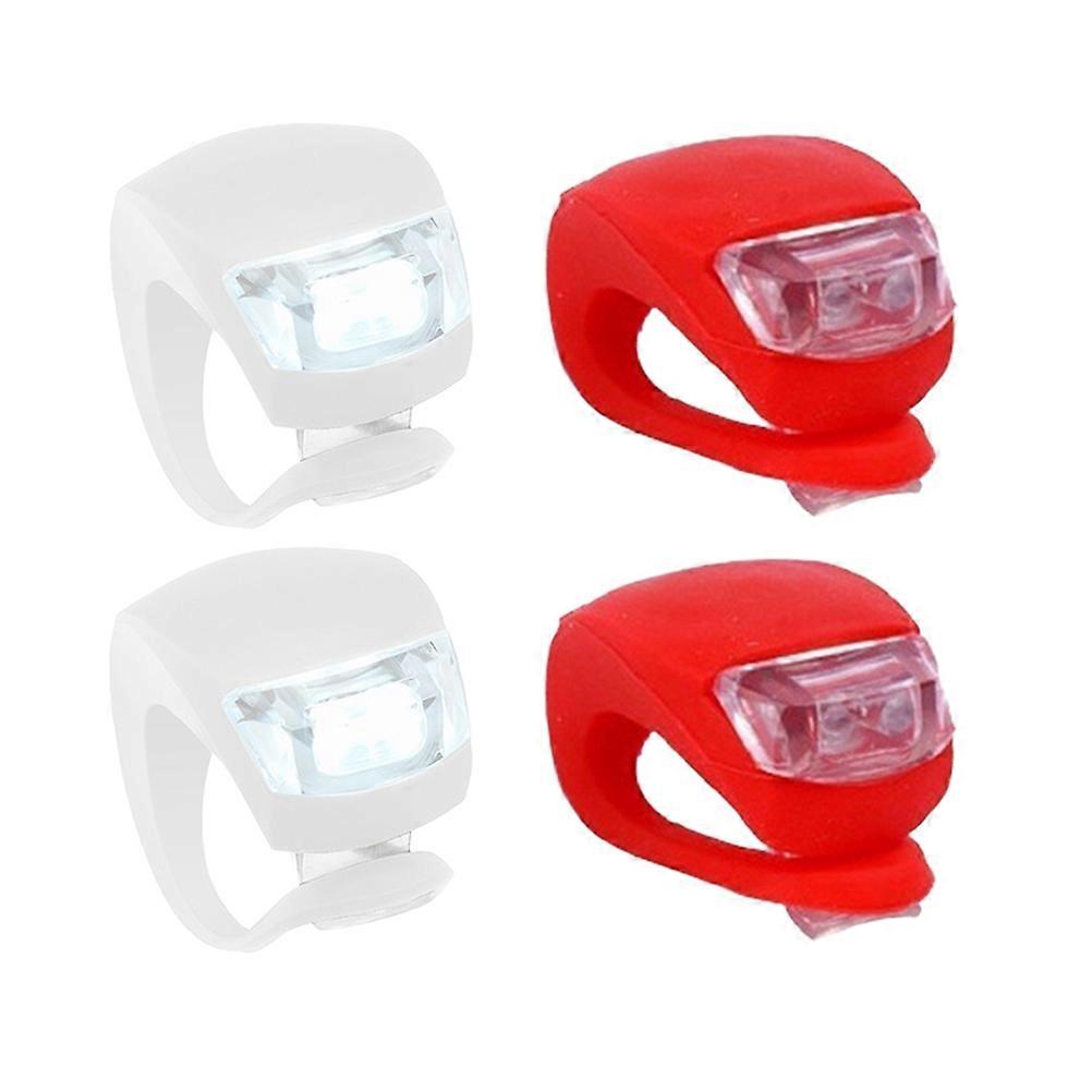 Waterproof Bike Light Rear Lamp Set 4Pcs Silicone For Cycling Enthusiasts 3 X 4.7 X 2.6 Cm Multi-Function Design