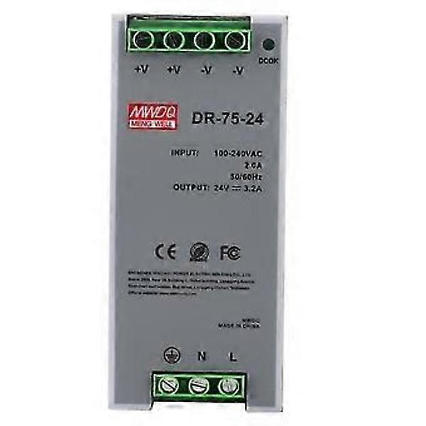 DR-75-24 75W Single Output 24V DIN Rail Power Supply AC/DC Switching Power Supply