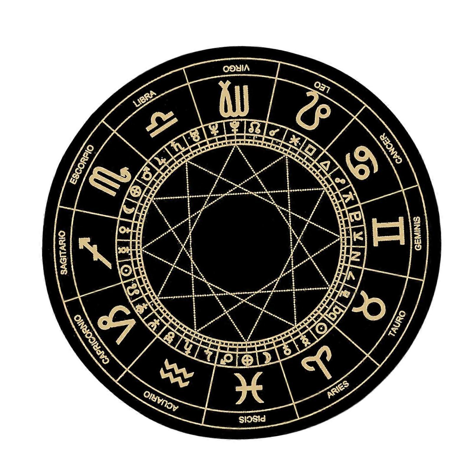 Astrology Pendulum Mat, Constellations, Mouse Pad, Rubber, Divination Mat, Dowsing Pendulum, Ceremony, Mat for Desk Decoration