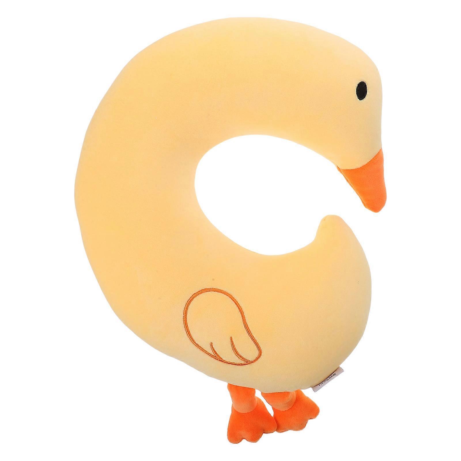 U Shaped Plush Pillow with Foam Particles, Soft Lightweight Travel Cushion for Adults, Comfortable for Airplane, Office, and Nap Use