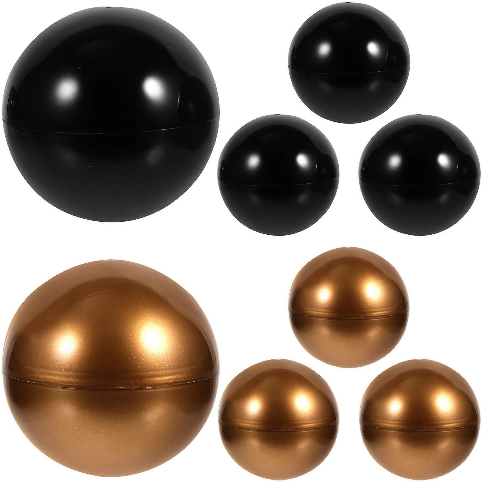 Capsules Candy Box Round Capsules Packaging Display Gold 7x7x7cm 8Pcs