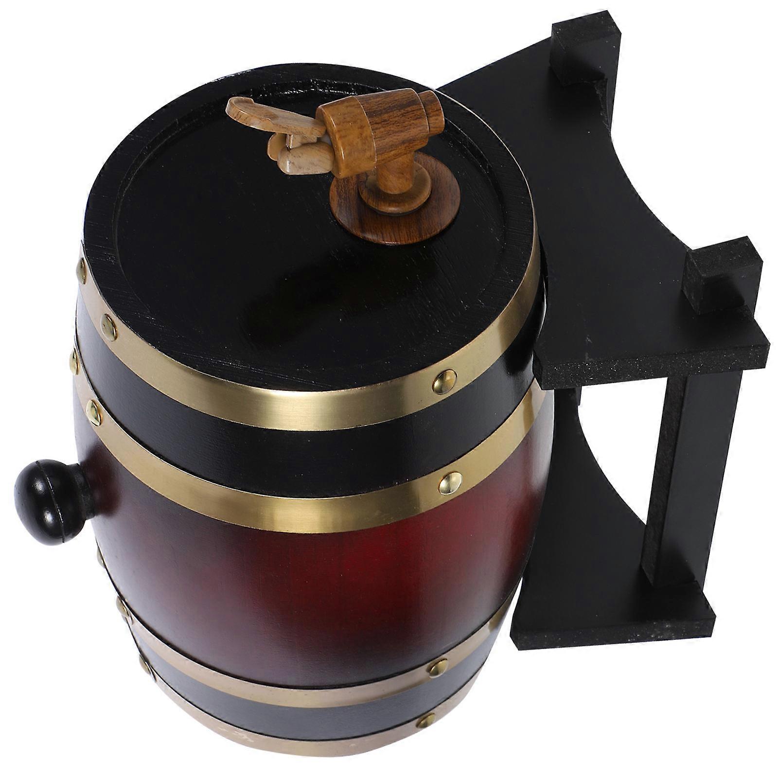 MLINS 1 Set Wooden Barrel for Wine and Beer Aging 1.5L