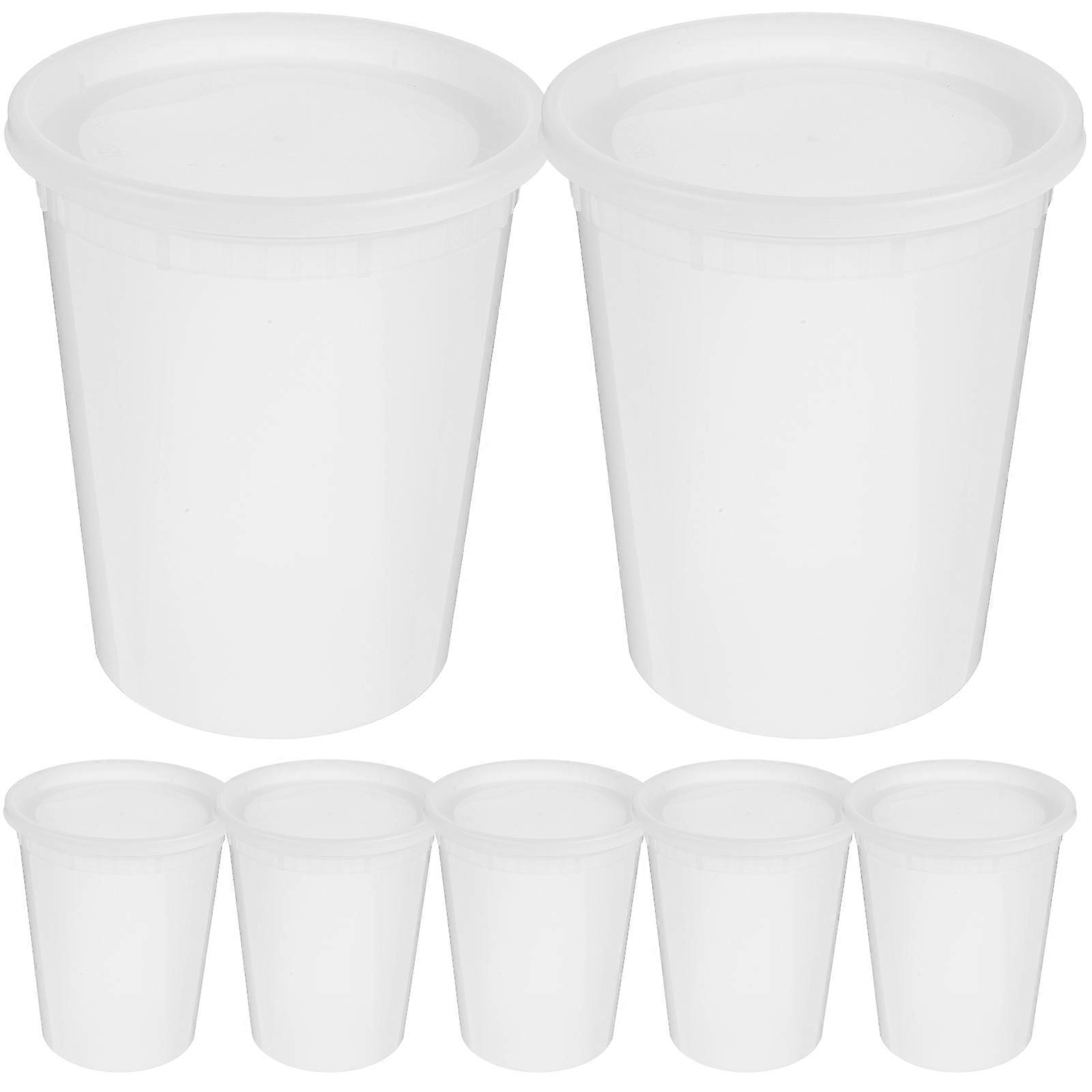 Transparent PP Soup Bowl with Lid for Storage Perfect for Takeout Safe and Lightweight 20 Sets