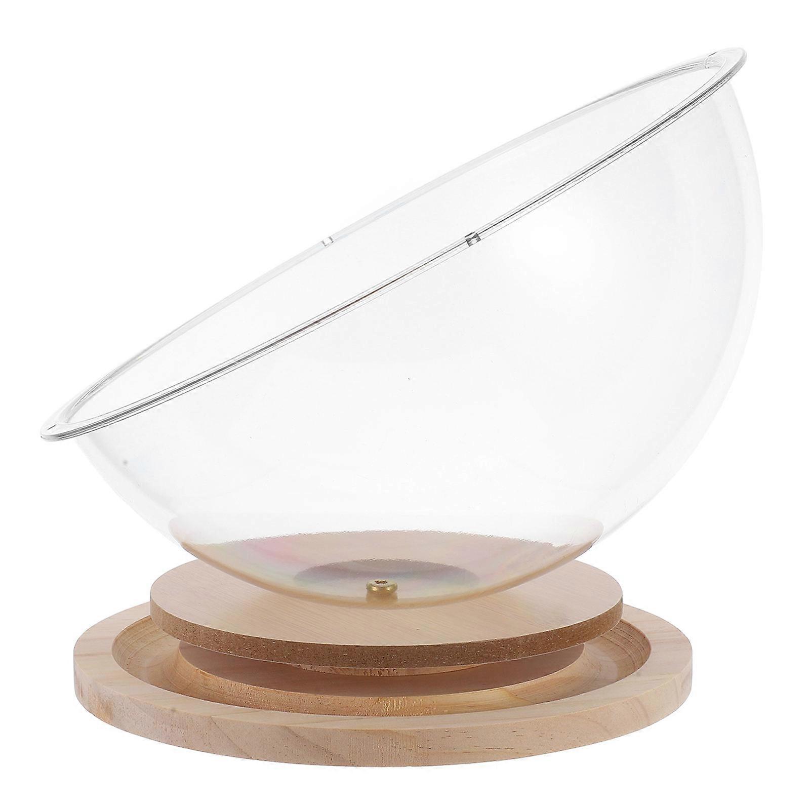 Cat Bed for Indoor Cats Kitten Nest Activity Small Pets Bed Toy Transparent House with Wooden Stand 1 Set