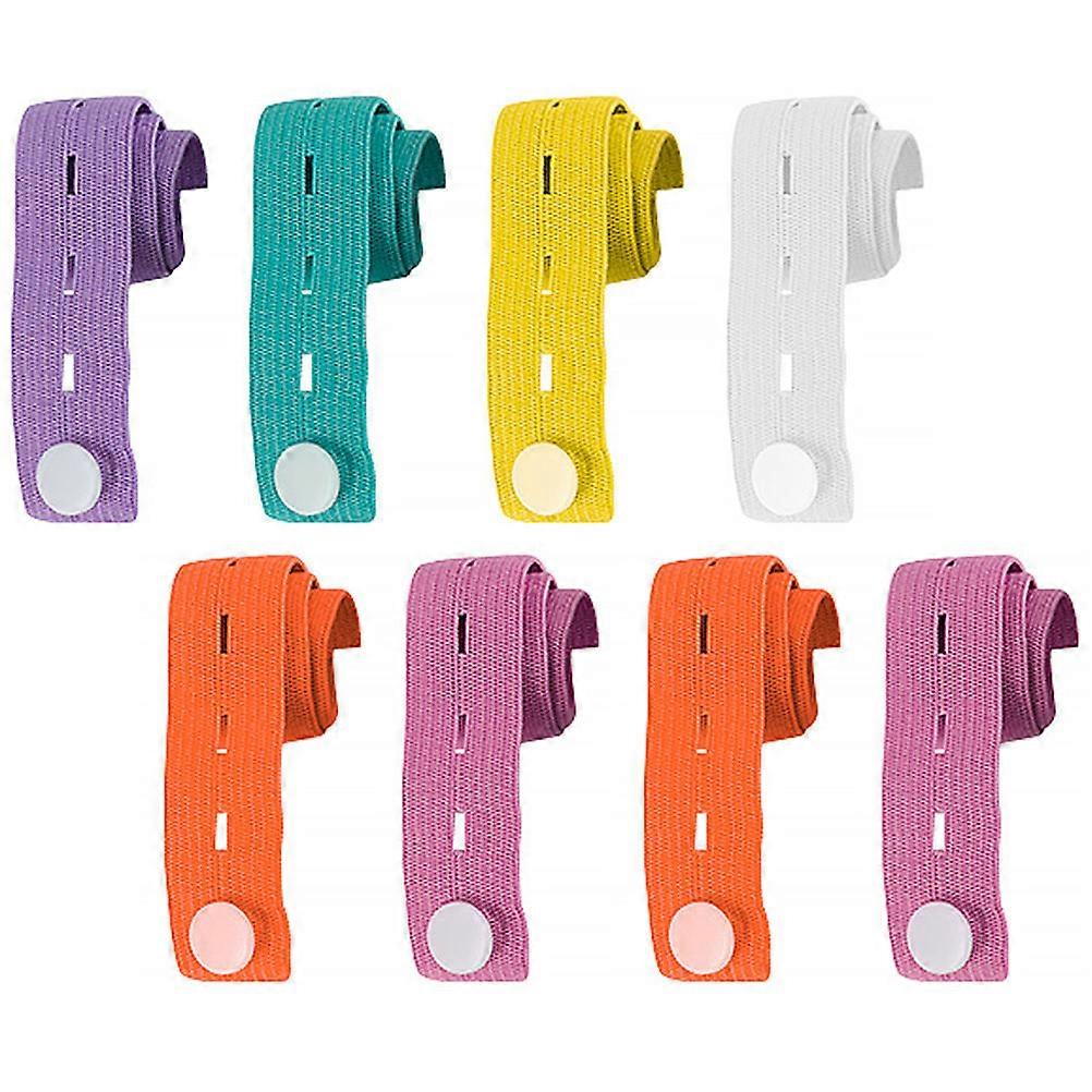Adjustable Elastic Band 8Pcs Garment Wrapping Strap For Suitcase Packing Travel Convenience Assorted Color