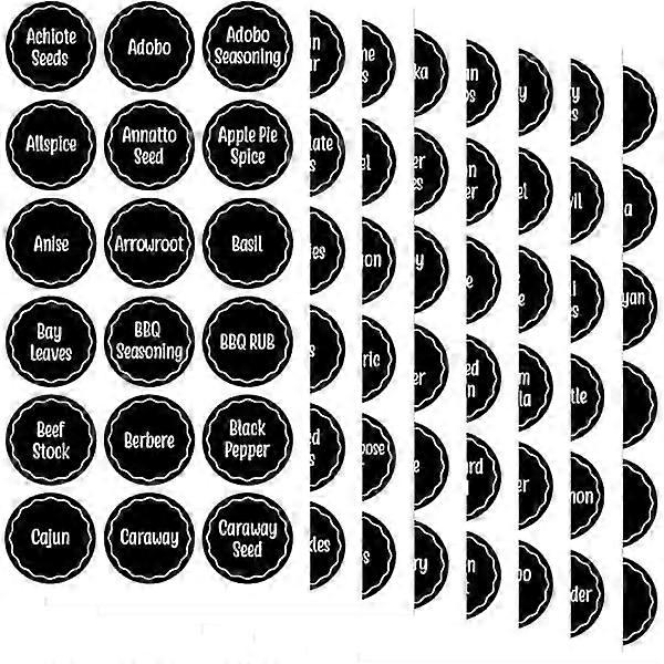 Spice jar labels, kitchen organization