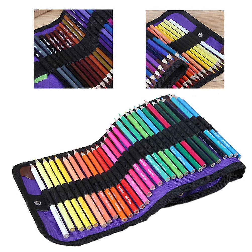 Colored Pencils Set Drawing Artist Sketching Pencils Set Painting Tools Set Assorted Color Rolling Flexible Artists 50Pcs