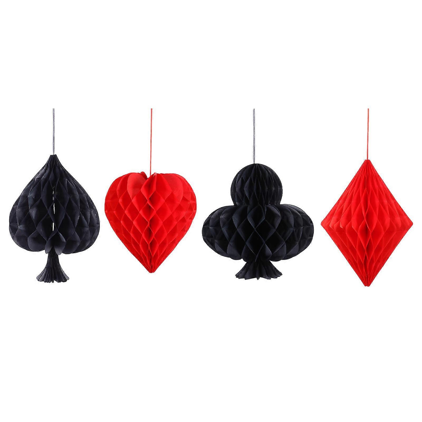 Themed Honeycomb Ornaments Ideal For House Decorations Eco-friendly Material Size 25x11.5x0.5cm 4 Pcs