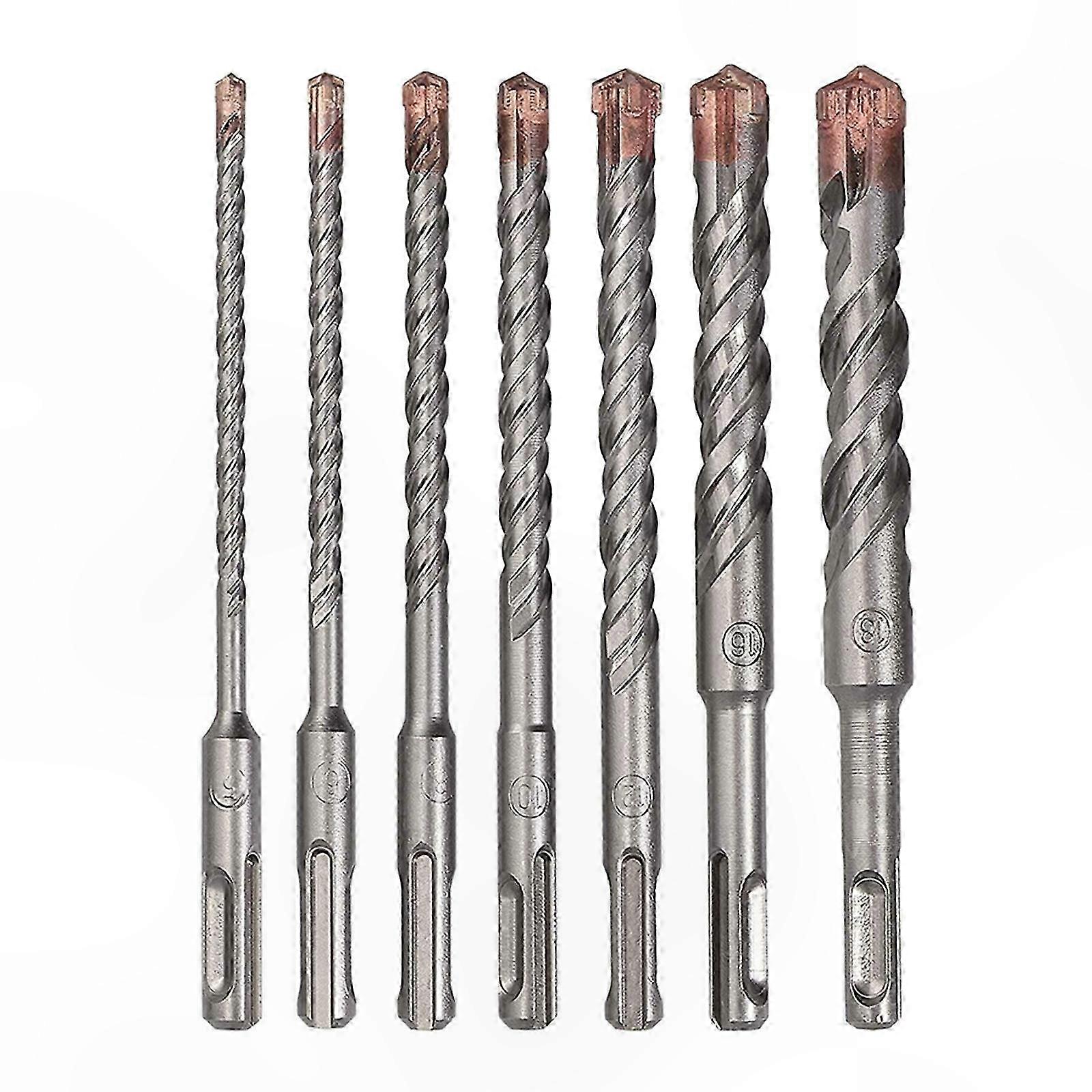 Compact Drill Bit Set SDS Plus Bit Hammer Drill Bits Set Hard Alloy for Concrete 5MM 6MM 8MM 10MM 12MM 16MM 18MM