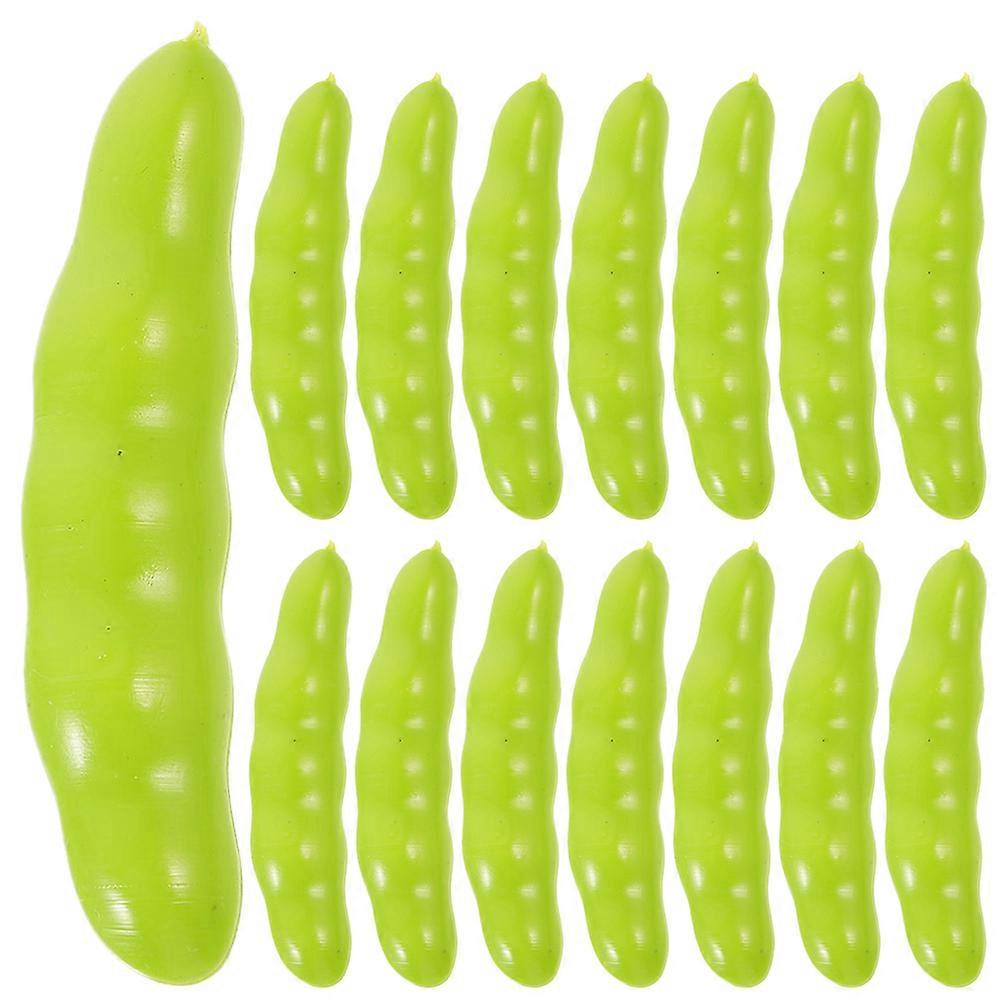 Fake Vegetable Models for Decoration Made from Plastic Green Color Vivid and Realistic 40pcs