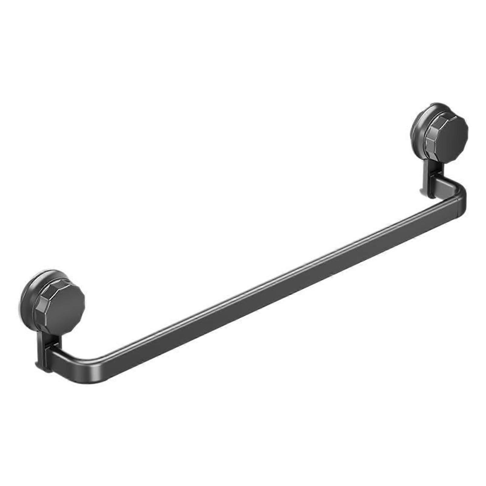 Towel Rail No Drilling Required, Single Towel Holder, Wall Mounted with Suction Cup, 65cm