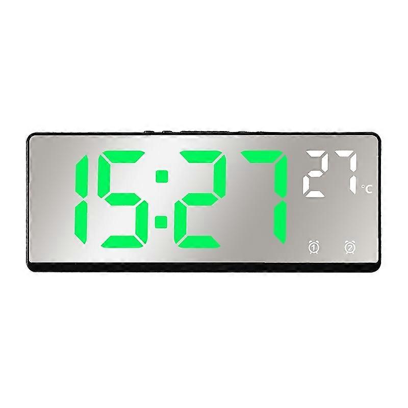 6631 LED Digital Display Temperature Mirror Alarm Clock
