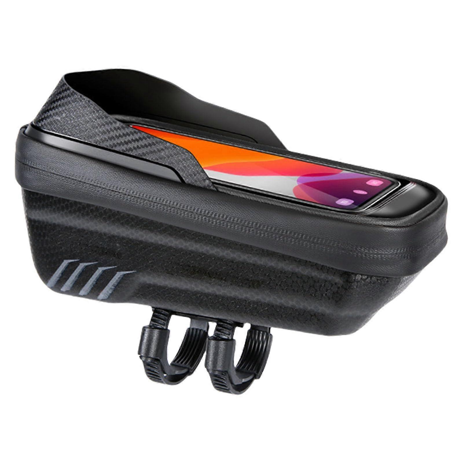 Durable Bicycle Handlebar Bag Large Capacity Top Tube Bag For Commuters Lightweight Black