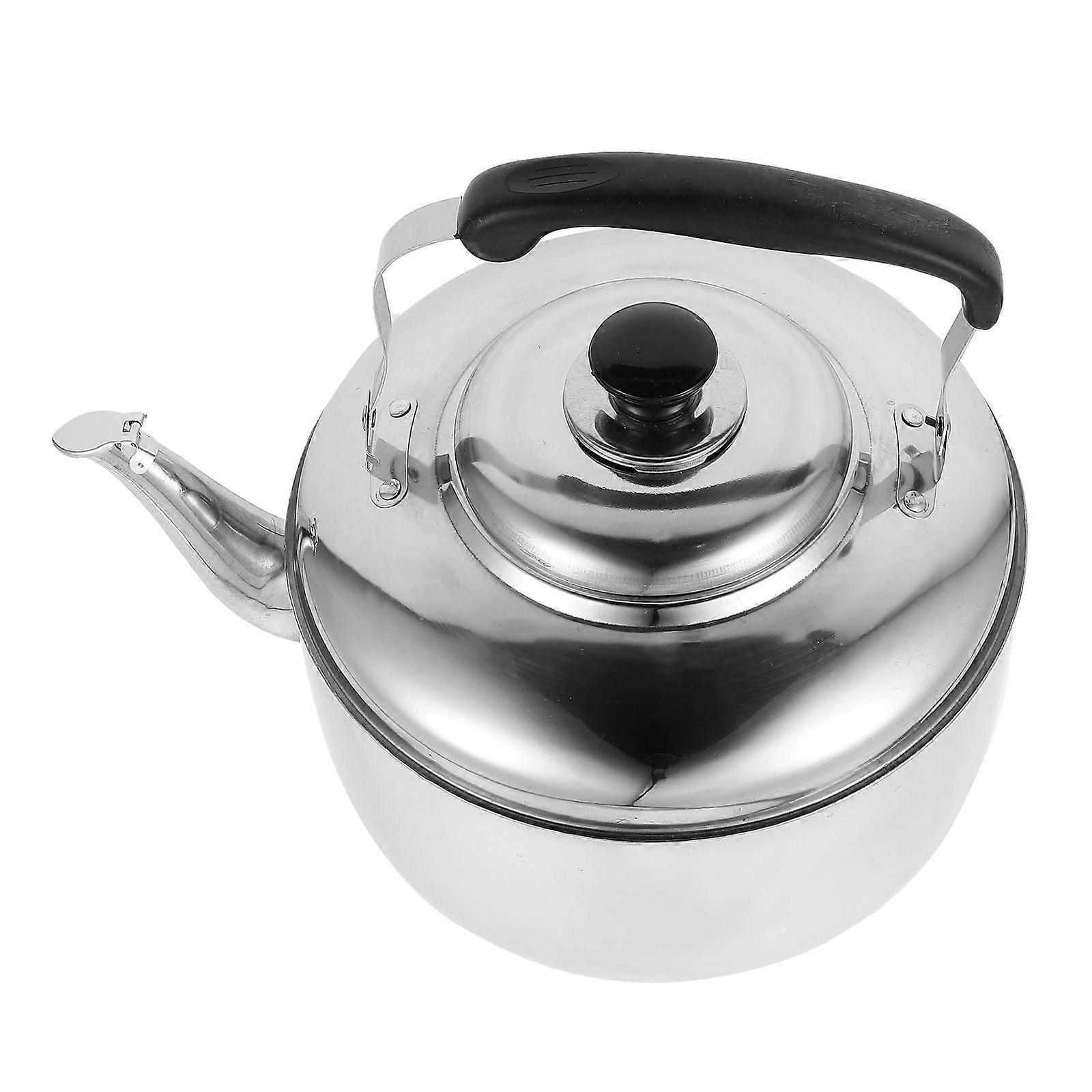 Round Shape Stainless Steel Tea Kettle 6L For Household Users Induction Furnace With Comfortable Handle 1Pack