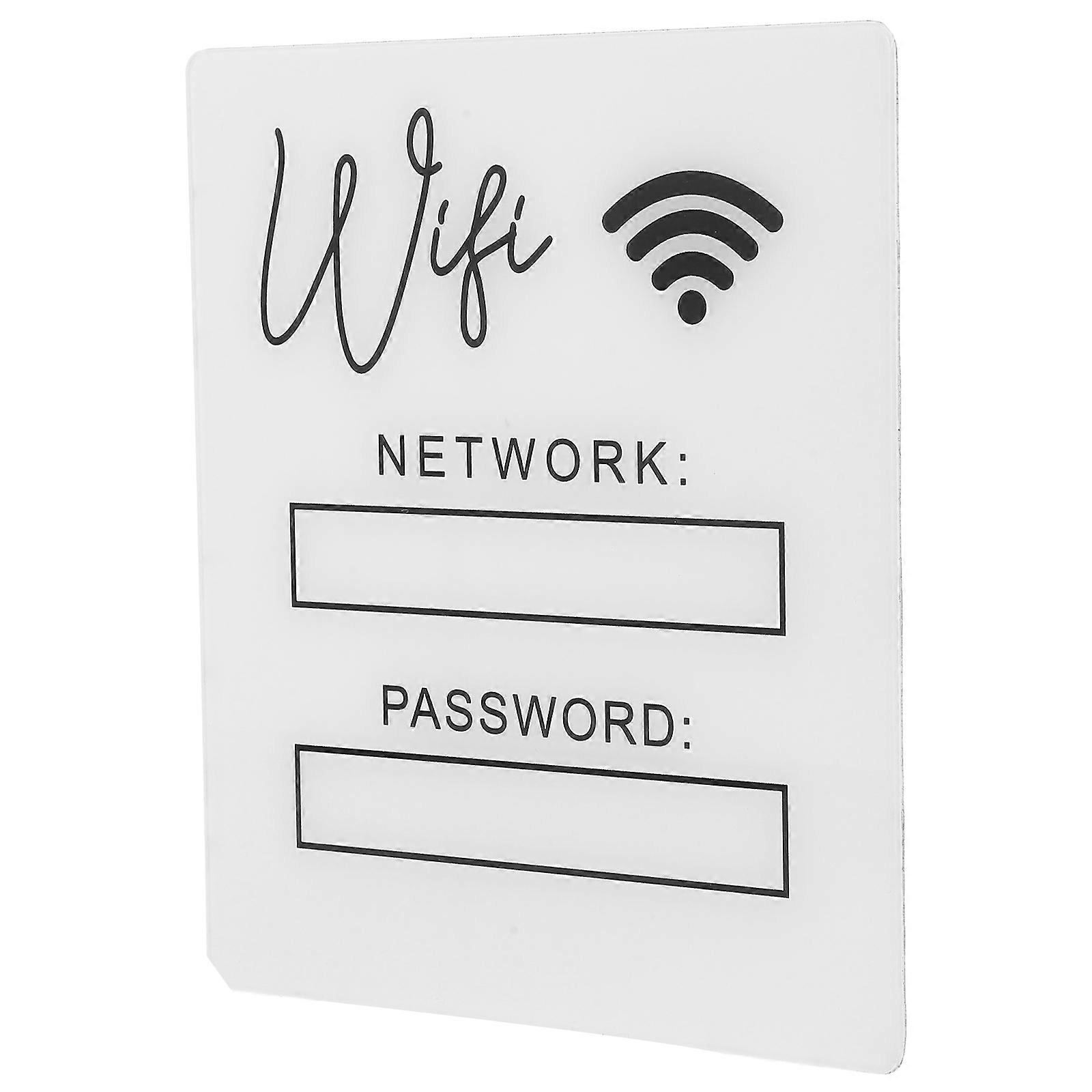 Elegant Acrylic WiFi Password Sign for Home Office Restaurant Reminder Decor Unfinished Design Sturdy Convenient Network Display
