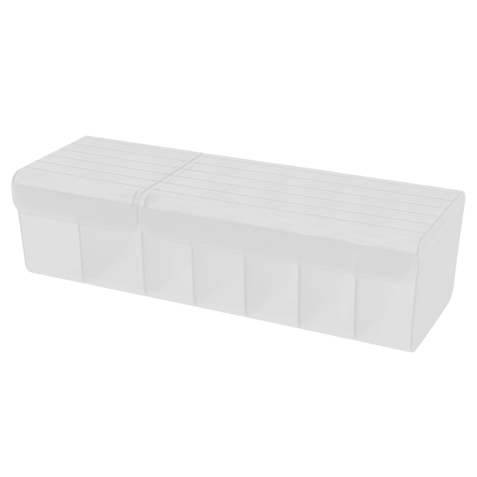 Plastic Cable Organizer Box For Home Use Rectangular Semi-transparent Design Easy To Clean 1Pcs