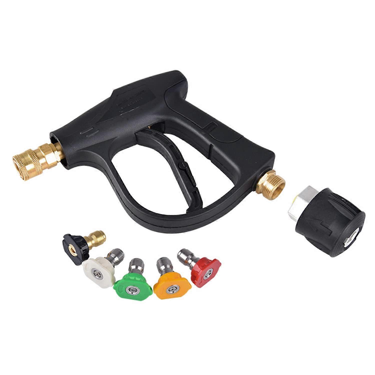 AIM Tools Pressure Washer Gun with 5 Nozzles, M2214mm Thread, Quick Adapter