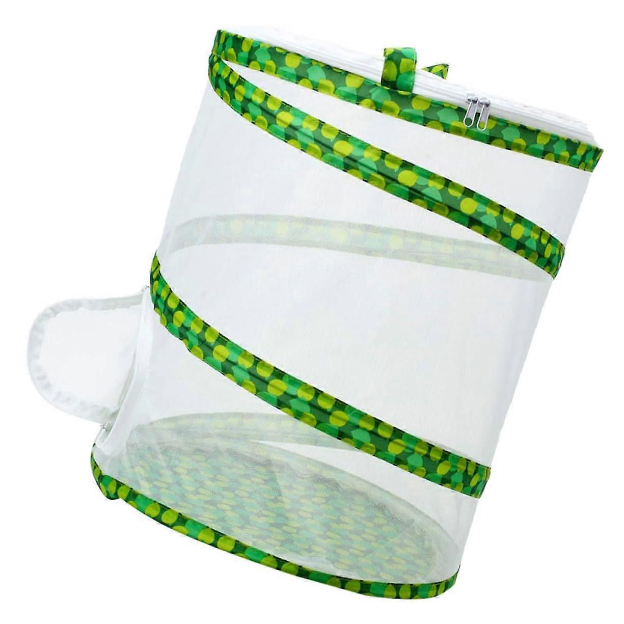 Outdoor Insect Cage Foldable and Breathable Butterfly Cage for Nature Exploration and Insect Observation Green Terrarium