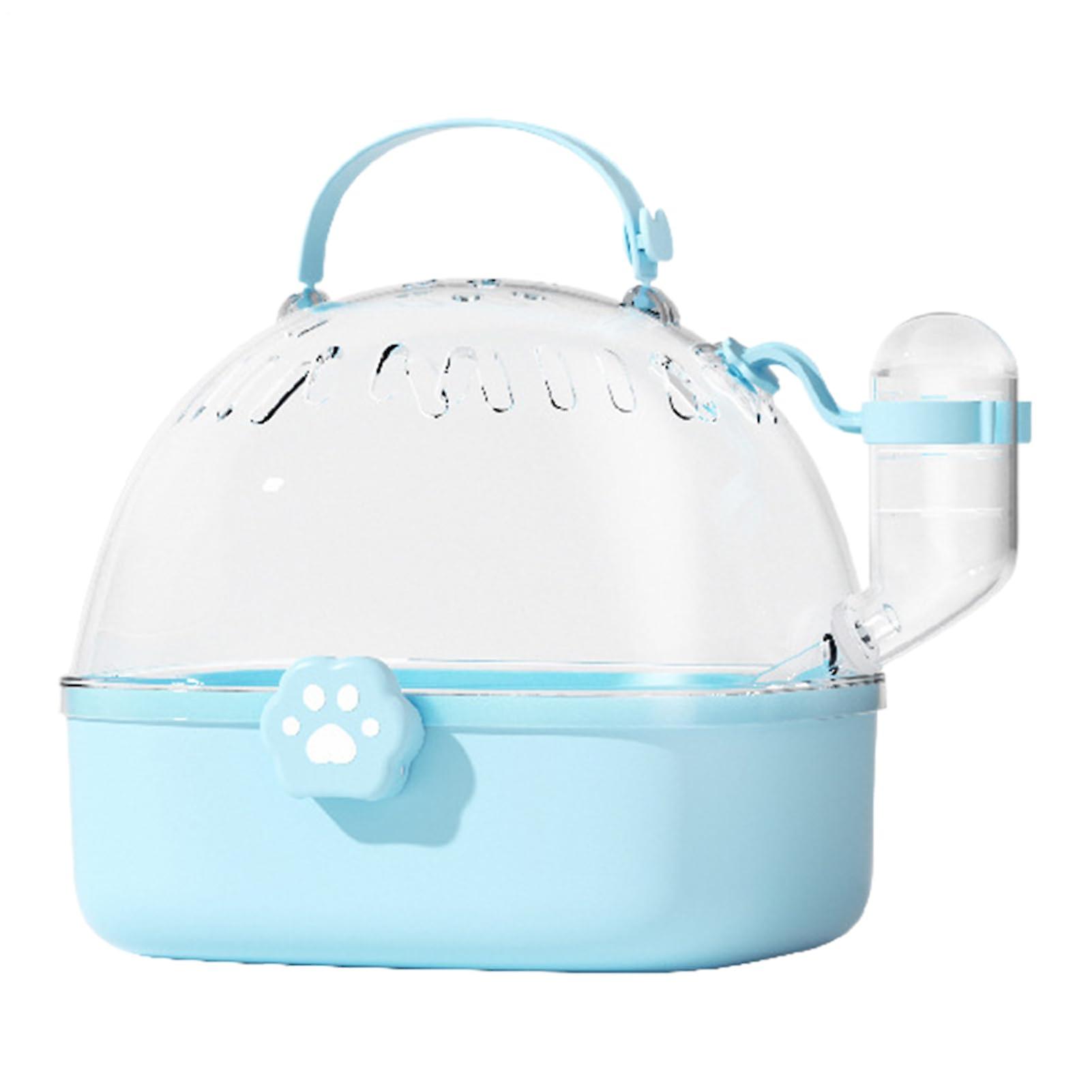 Bird Bag Travel Cage, Parakeet Carriers, Secure Lock Soft Padding Compact Carrier Panorama Transparent View for Outdoor Wild Transport blue