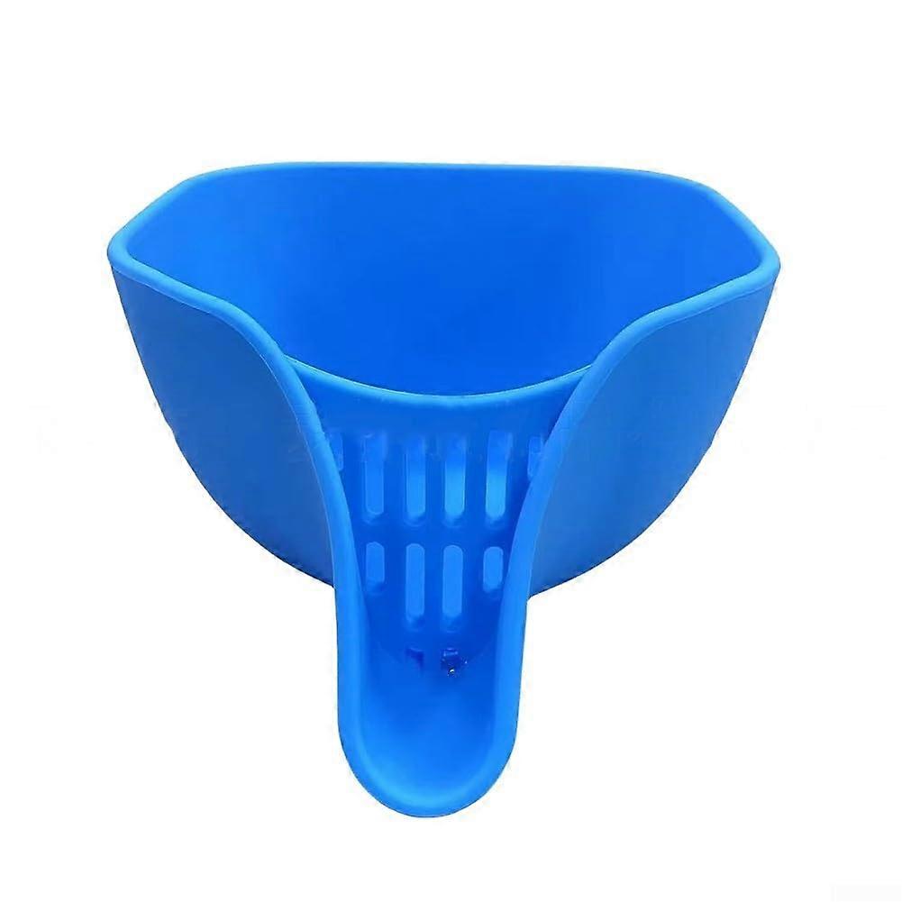 Kitchen Water Filter Basket Multifunctional Drain Basket With Side Extension Streamlined Design Blue