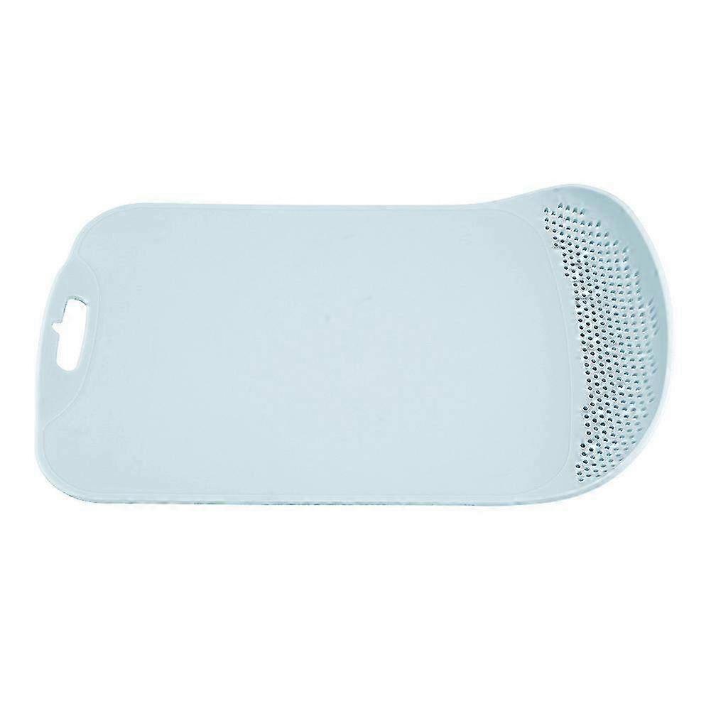Multifunctional Plastic Chopping Board with Drainage - Kitchen Cutting Block Tool in Blue for Efficient Food Prep