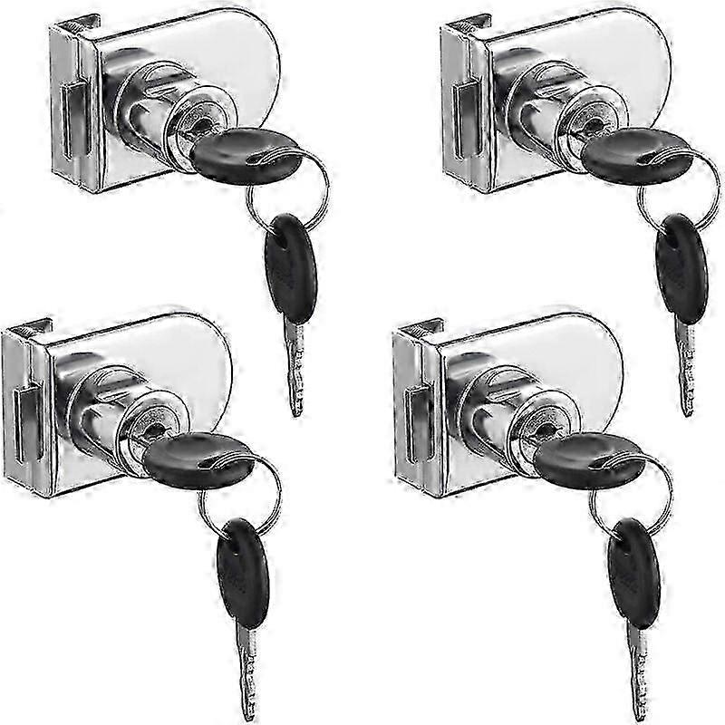 2025 4-Pack Glass Door Showcase Locks, Safety Locks with Keys