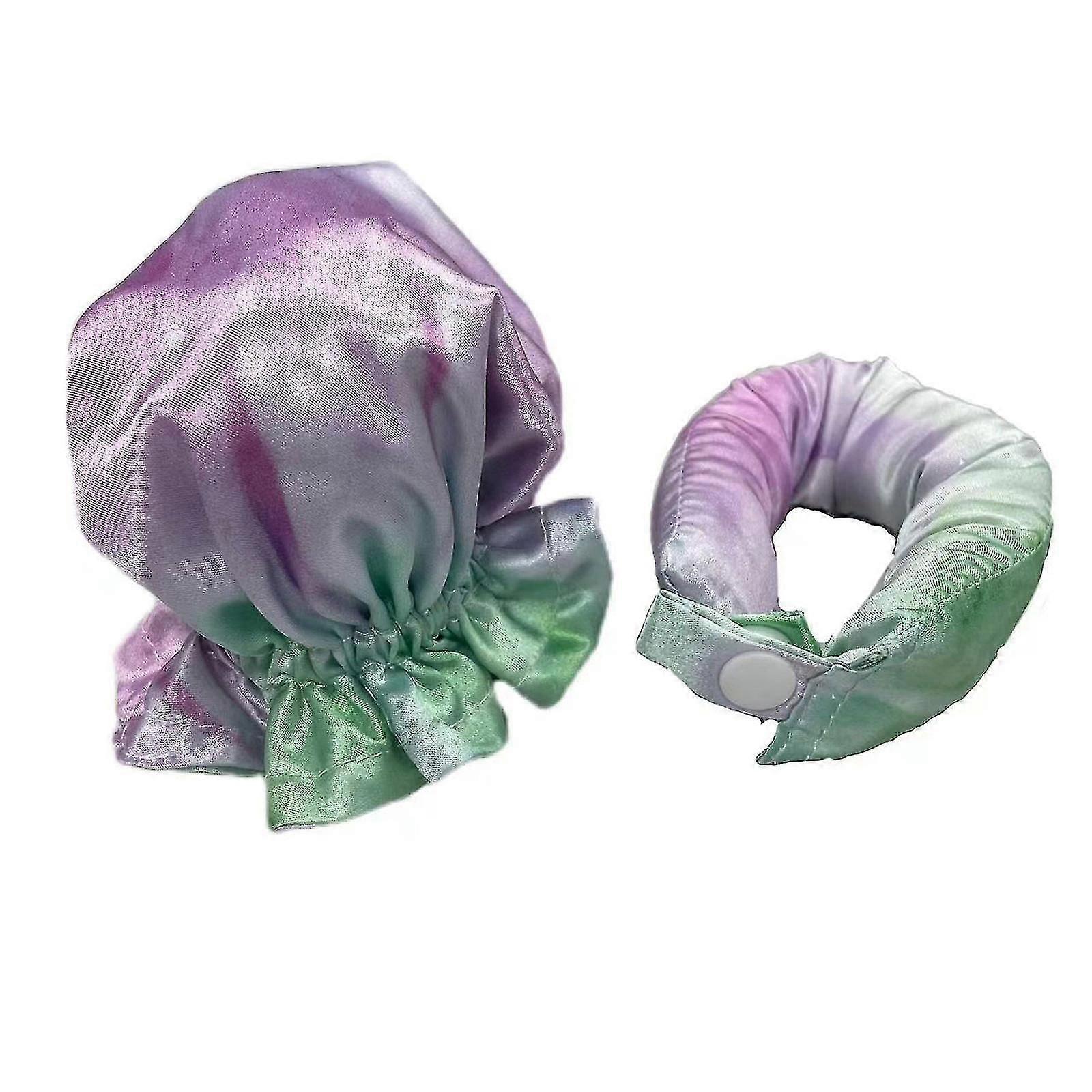 Conjunto de ondulação sem calor de cetim com cobertura de cabelo para ondas grandes