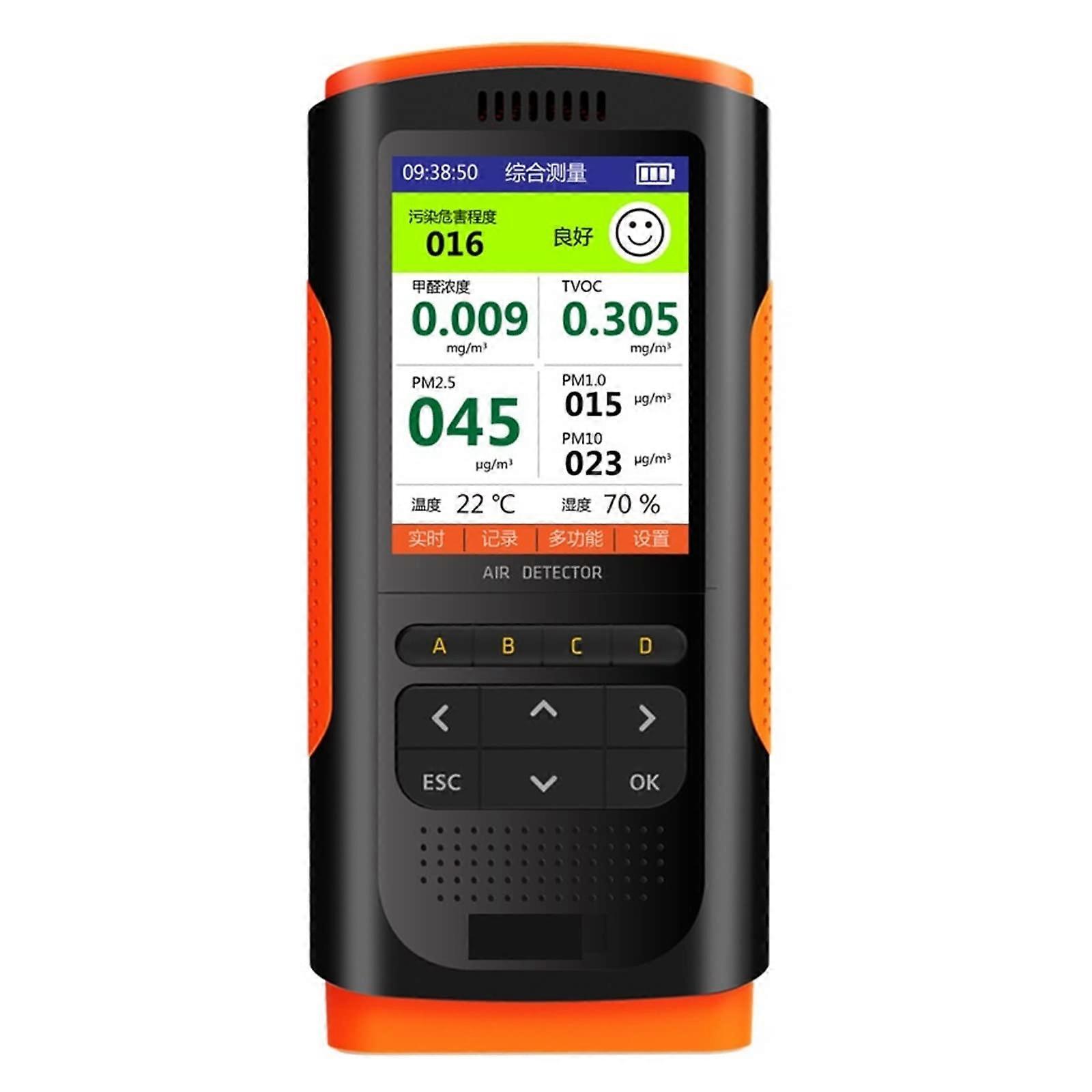 Air Quality Monitor, Portable Formaldehyde Meter, Digital Humidity Sensor, Tester, Air Quality Monitor, Detector, Pollutant Meter, Micro Dust Indoor
