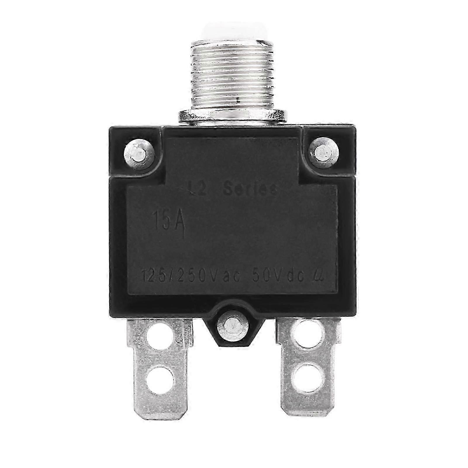 15A 125/250V Reset Thermal Switch Circuit Breaker Overcurrent Overload Protector for Generator