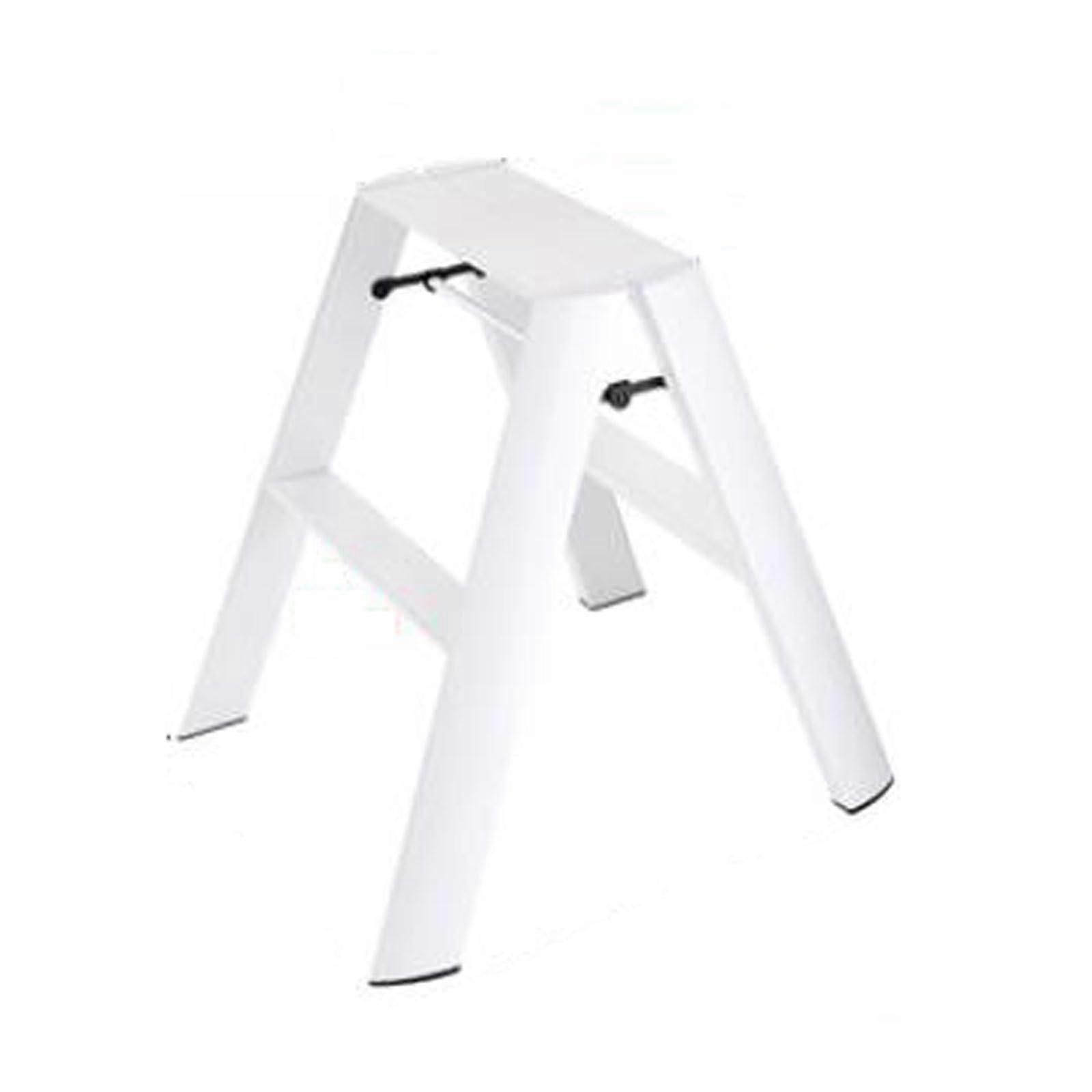Telescopic Ladder 2 Step, Lightweight Folding Aluminium Alloy Step Stool Mult White