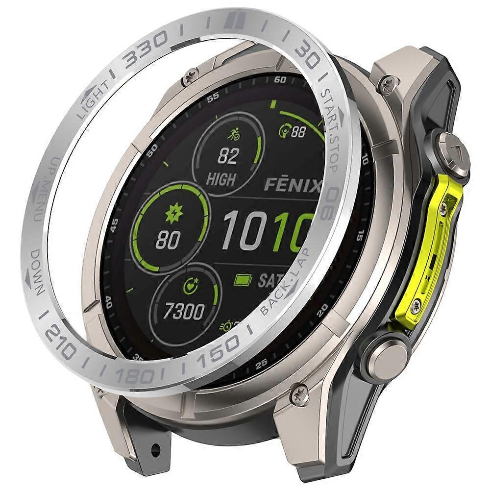Compatible For Garmin quatix 8 47mm Watch Bezel Stainless Steel Protective Ring