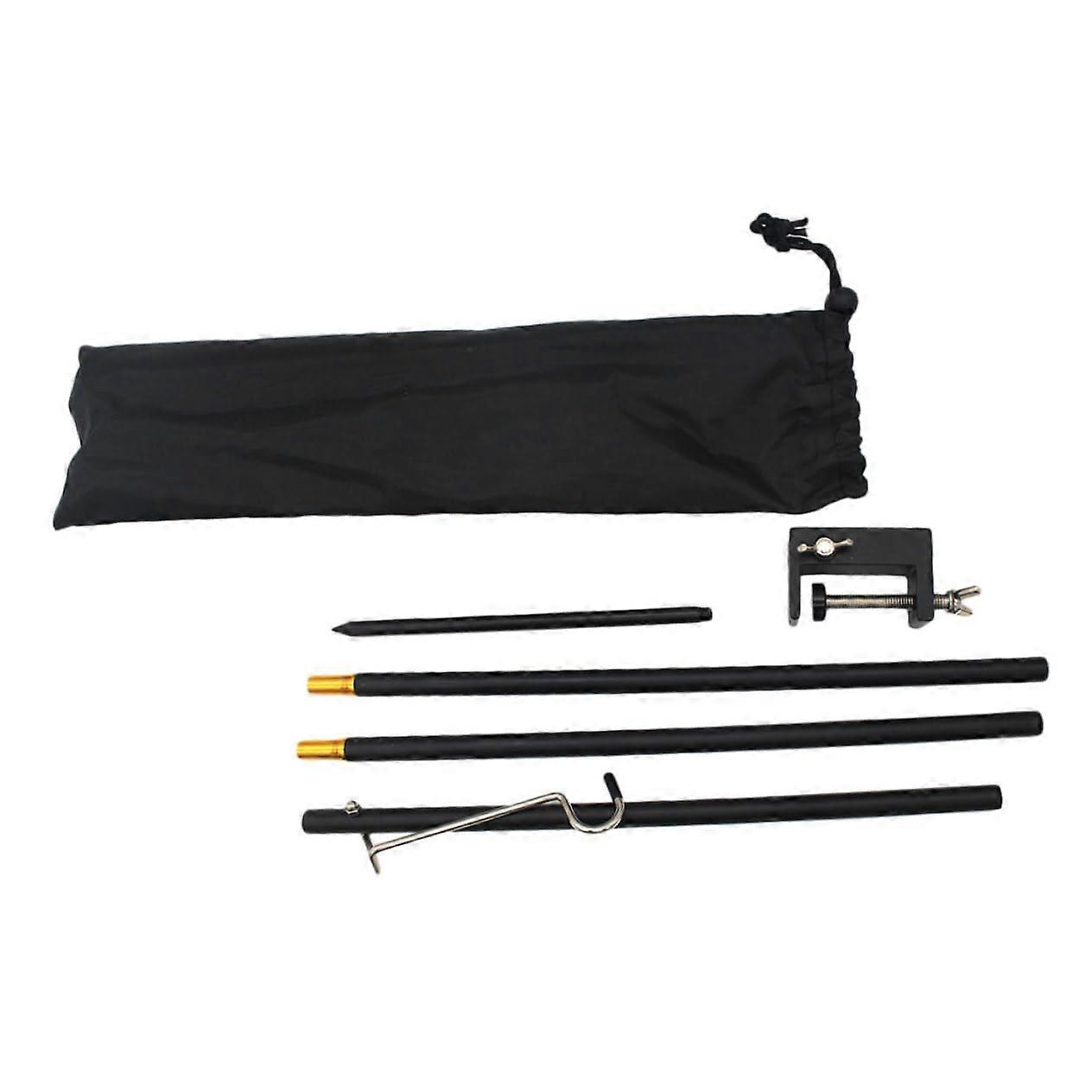 Portable Lamp Pole Lightweight Folding Outdoor Light Stand for Camping Tents with Durable Hook Rack and Easy Assembly