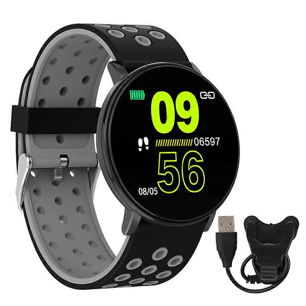 W8S Ultra Thin Smart Bracelet - Heart Rate, Blood Pressure Monitor, TPU Strap, Round Screen