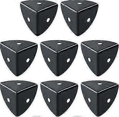 מגיני פינות מתכת, מגיני פינות מתכת שחורים מנירוסטה, 8 יחידות