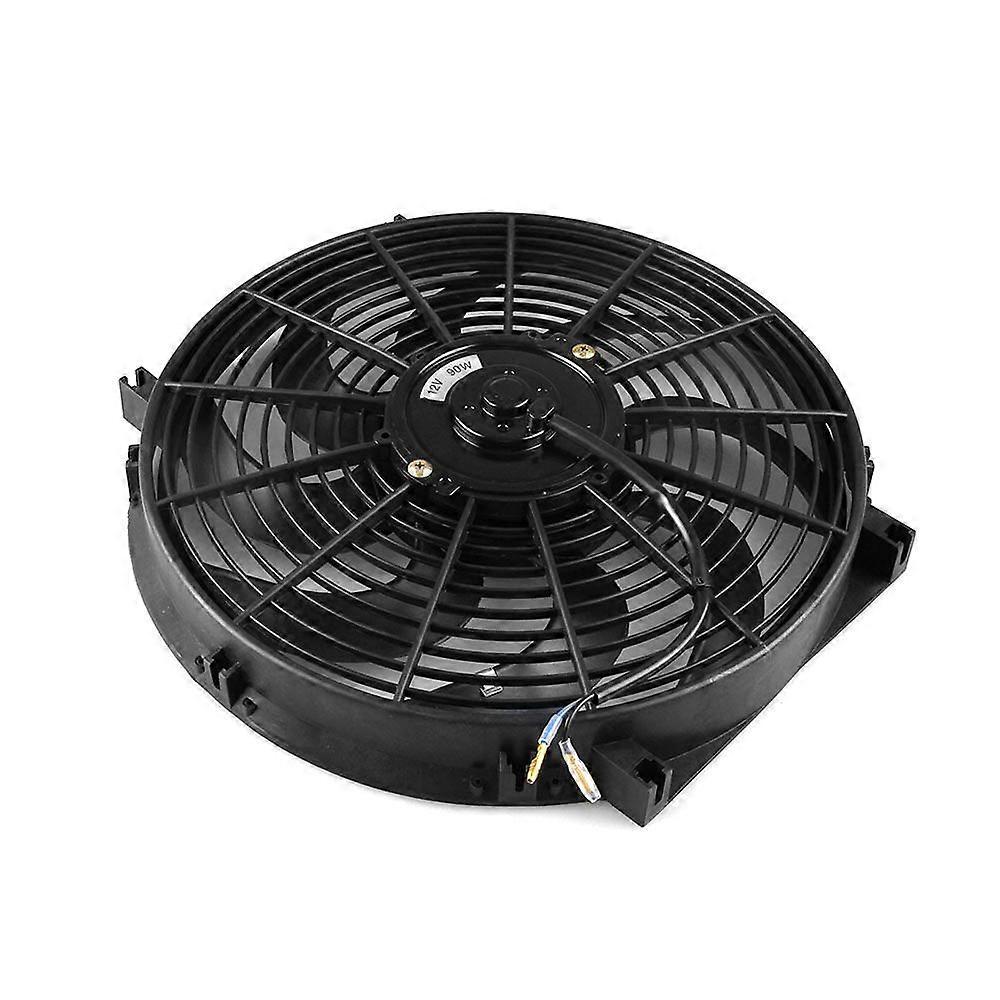 CF003-BK 14 inch 90W 12V Universal Car Slim Reversible Electric Radiator Cooling Fan Push Pull with Mounting Kit
