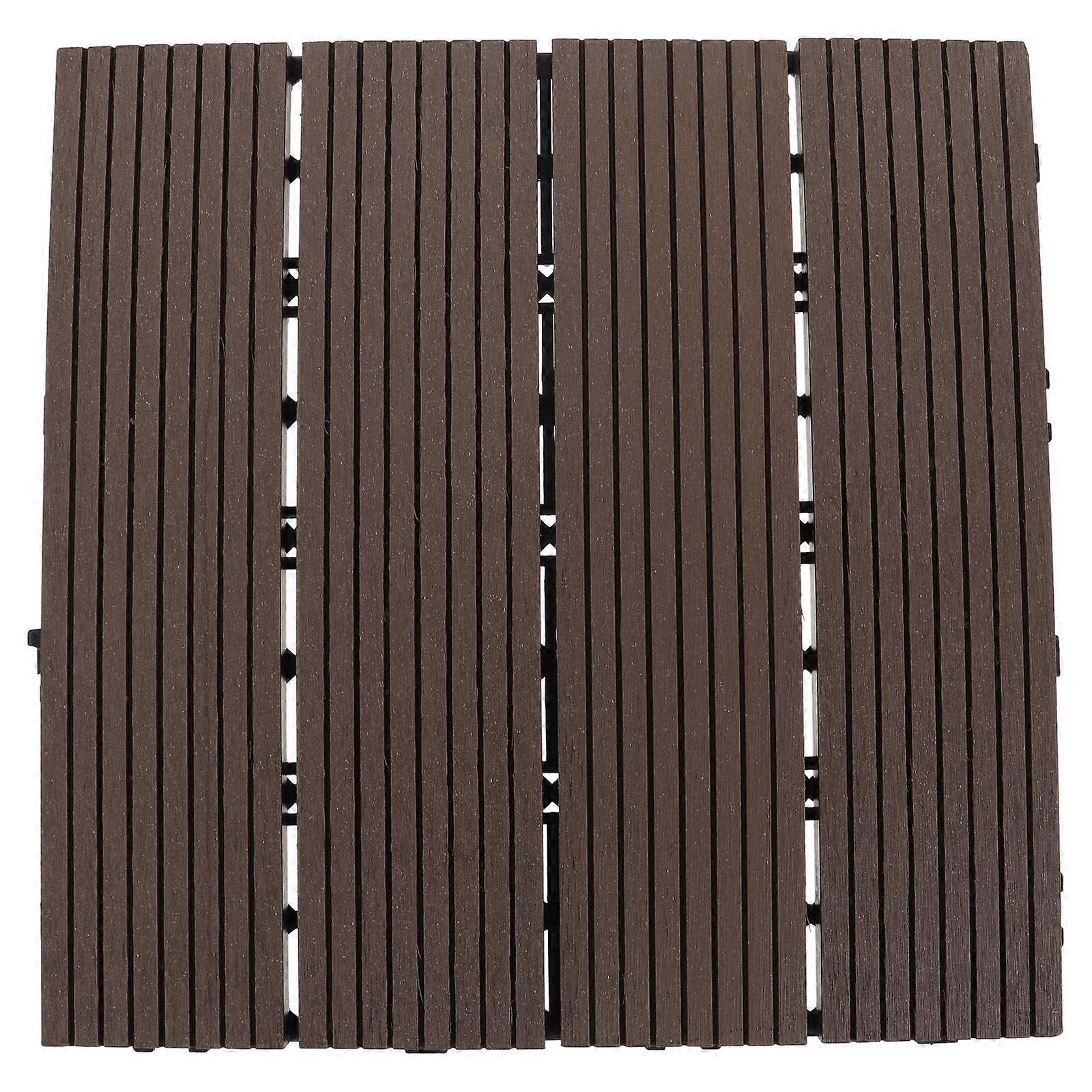 Outdoor Plastic Composite Flooring Tile High Strength, Moisture Resistant Splicing Floor for Gardens, Balconies, and Patios Durable Textured