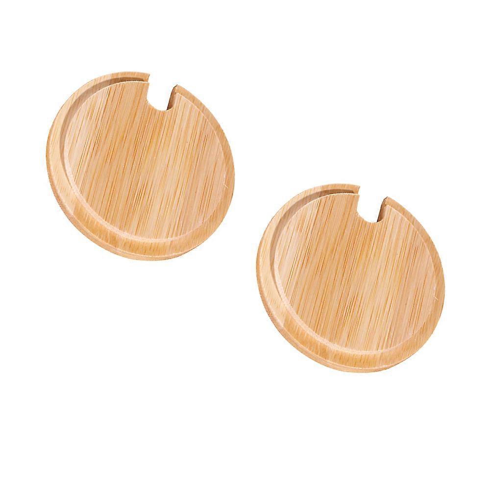 Round Lid Cover Coaster for Ceramic Glass Cups 2PCS 6cm Outer Diameter