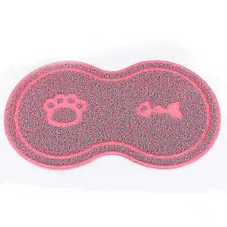 PVC-måtte til kæledyrsfoder Vandtæt skridsikker fodermåtte til kæledyr Pet Bowl Mat, Pet Feeding Tray til katte og hunde (rose)