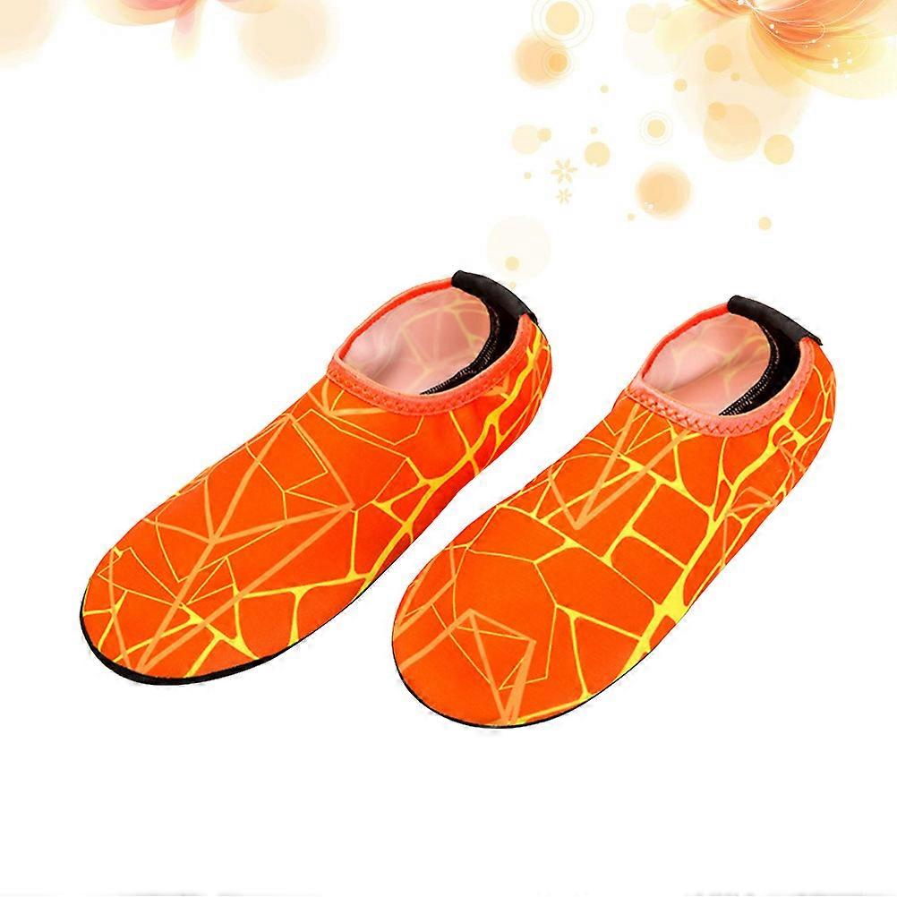 Water Socks Diving Socks for Swimming Orange Non Slip Quick Pair