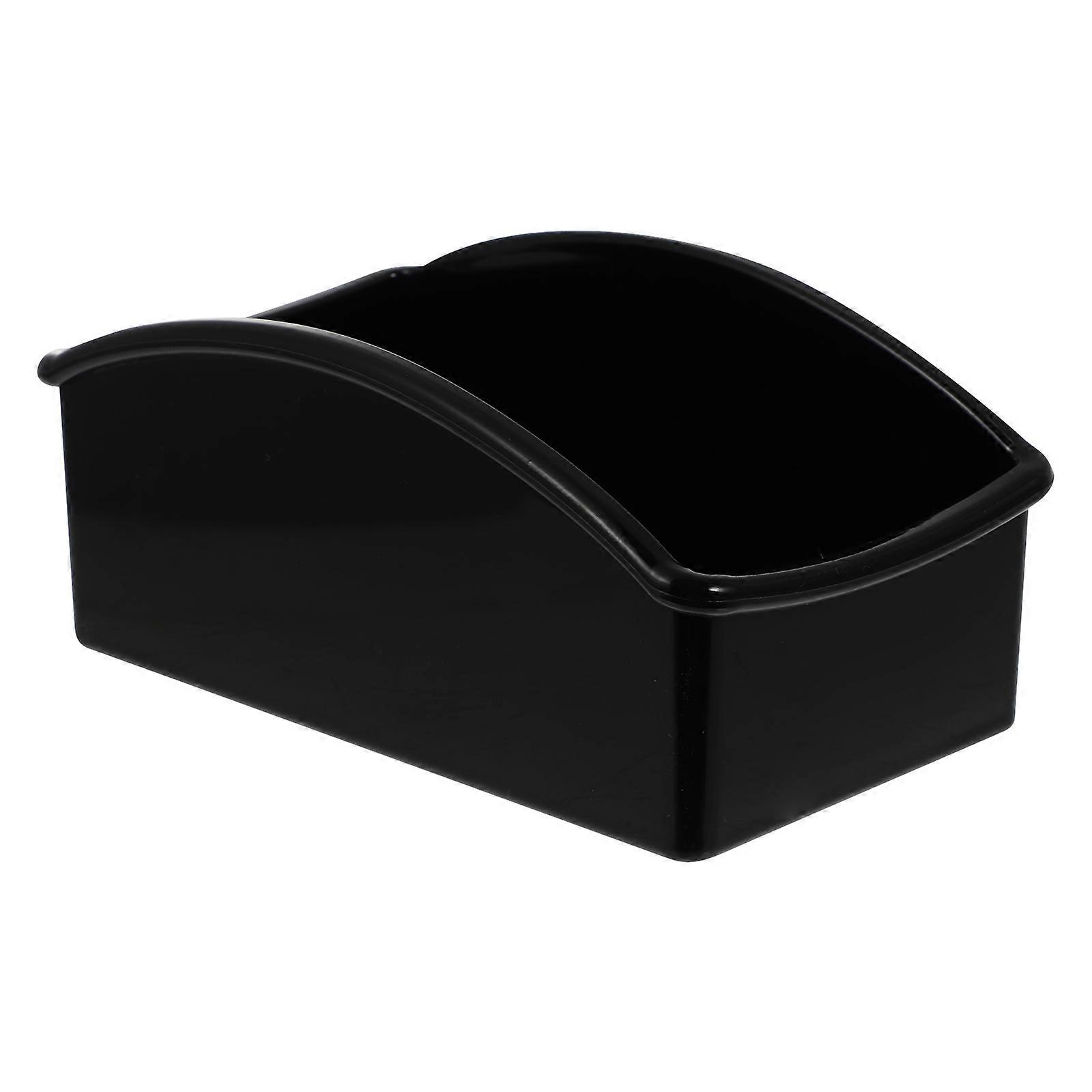 Black Acrylic Tea Bag Storage Box for Organizing Small Items and Desktop Use 4.3"x2.6"x3.9"