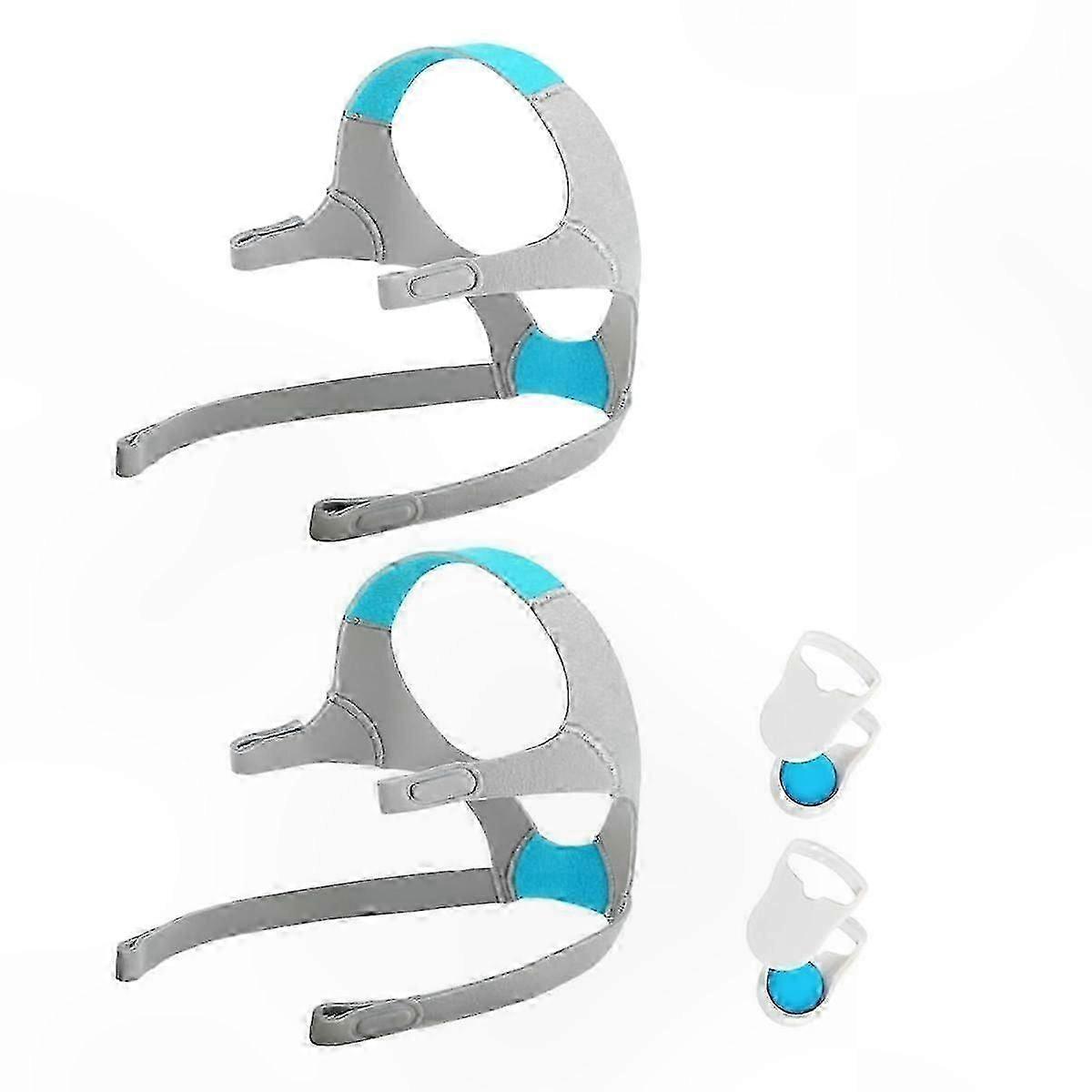 2-Pack Adjustable Headgear with Magnetic Clips for F20 Replacement