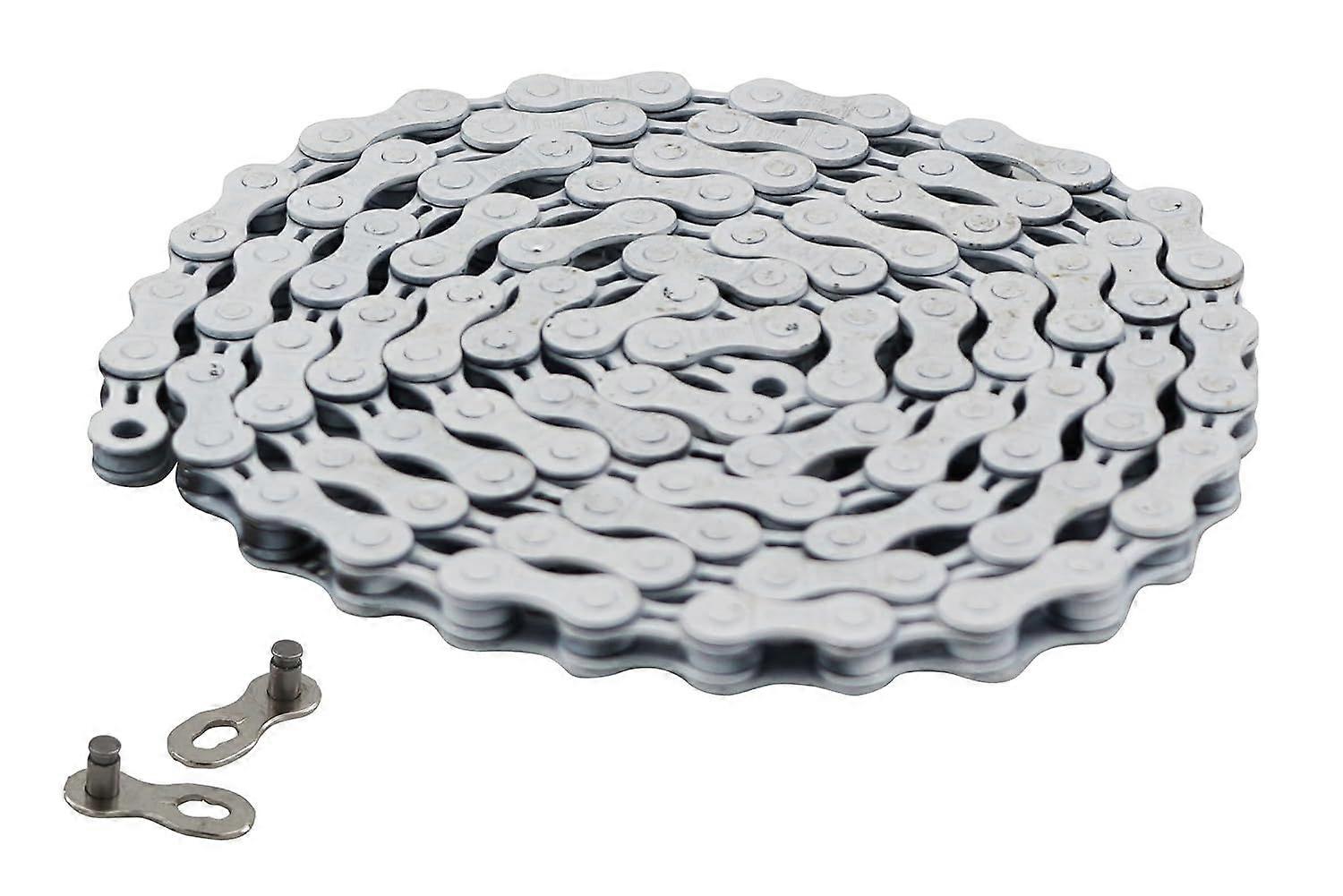 Steel Single Speed Bicycle Chain, 112 Links, 1/2 x 1/8 inches, Reusable Magic