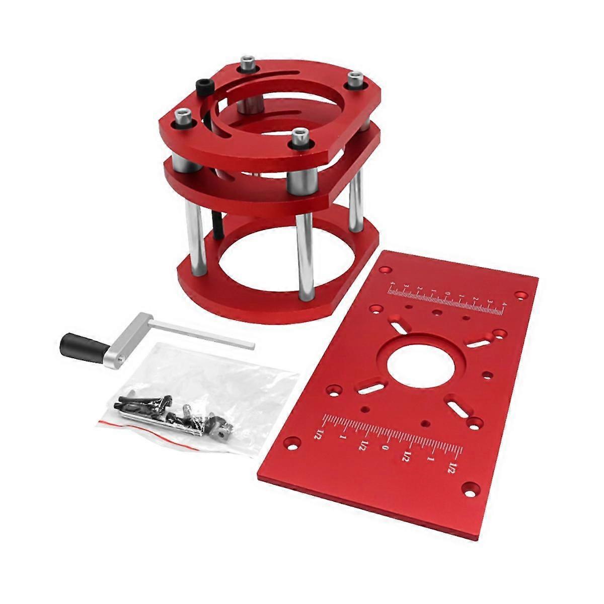 Router Lift with Fixed Base-Router Insert Plate-Woodworking Universal Router Lift Base for 65mm Dia
