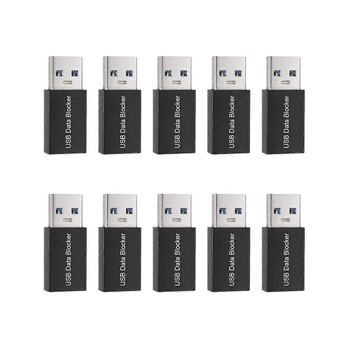 10Pcs USB Blockers Data Sync Blockers USB Connector Against Jacking Adapters for Blocking Data Sync