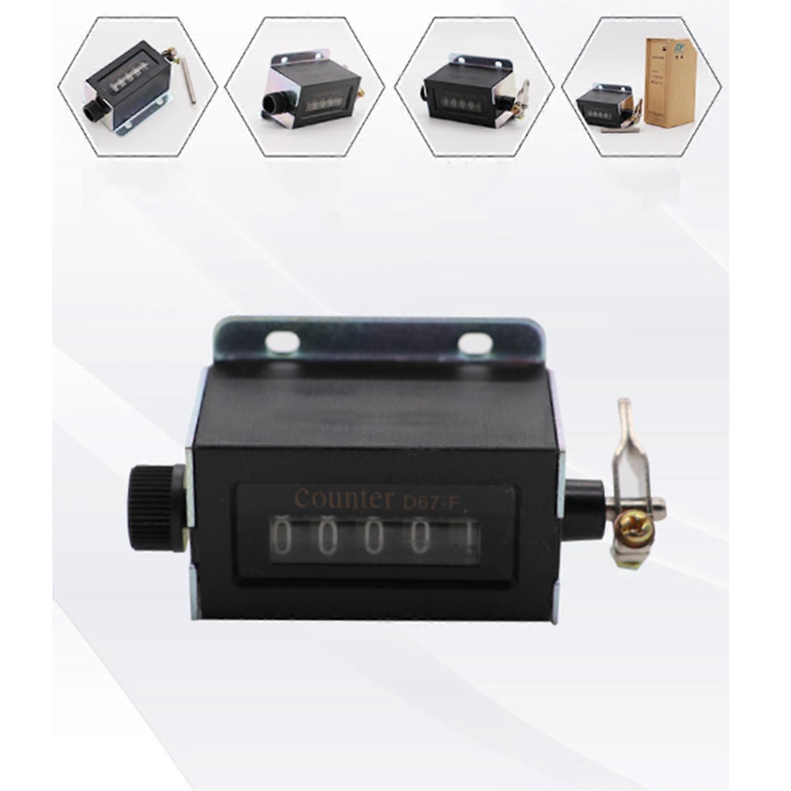 Manual 5-Digit Mechanical Counter with Metal Shell 46x56x31mm